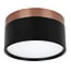 Fantasia RAKU plafón LED Ø136mm, 18W LED integrado, 3000K blanco cálido, regulable, bronce cepillado con negro, IP40