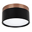Fantasia RAKU plafonnier LED Ø136mm, 18W LED intégrée, 3000K blanc chaud, dimmable, bronze brossé et noir, IP40