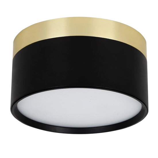 Fantasia RAKU LED wall and ceiling light Ø136mm, 18W, 3000K, dimmable, brushed gold/black