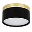 Fantasia RAKU LED Wand- und Deckenleuchte Ø136mm, 18W, 3000K, dimmbar, gebürstetes Gold/Schwarz