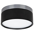 Fantasia RAKU LED Decken- und Wandleuchte Ø158mm, gebürsteter Stahl und Schwarz, 24W, 3000K warmweiß, dimmbar, IP40
