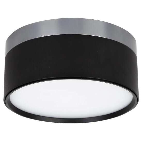 Fantasia RAKU plafonnier et applique LED Ø158mm, acier brossé et noir, 24W, 3000K blanc chaud, dimmable, IP40