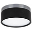 Fantasia RAKU LED Decken- und Wandleuchte Ø158mm, gebürsteter Stahl und Schwarz, 24W, 3000K warmweiß, dimmbar, IP40