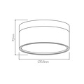 Fantasia RAKU round LED ceiling light Ø158mm, 24W dimmable warm white (3000K), brushed gold and black aluminium, IP40