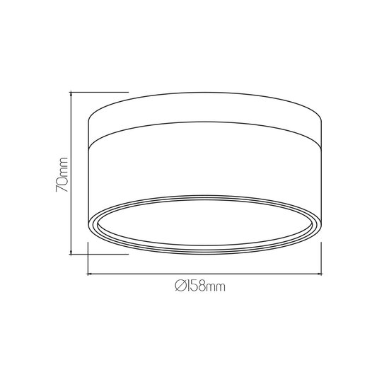 Fantasia RAKU runde LED-Deckenleuchte Ø158mm, 24W dimmbar warmweiß (3000K), Aluminium in gebürstetem Gold und Schwarz, IP40