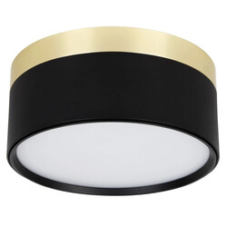 RAKU LED-plafondlamp Ø158mm geborsteld goud/zwart