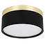 Fantasia RAKU plafón LED redondo Ø158mm, 24W regulable blanco cálido (3000K), aluminio oro cepillado y negro, IP40