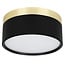 Fantasia RAKU plafonnier LED rond Ø158mm, 24W dimmable blanc chaud (3000K), aluminium or brossé et noir, IP40