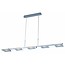 Fantasia Fantasia Carax lámpara colgante cristal LED cromo regulable, 5x4W, 350 lúmenes, 3000K, 1210mm