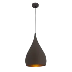 Drop pendant lamp chocolate brown 25 cm wide