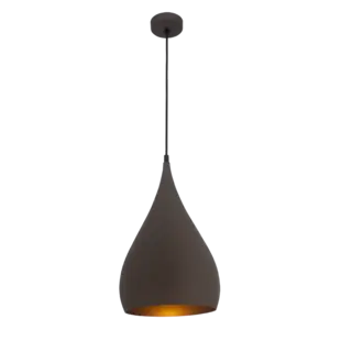 Lámpara colgante Drop marrón chocolate 25 cm de ancho