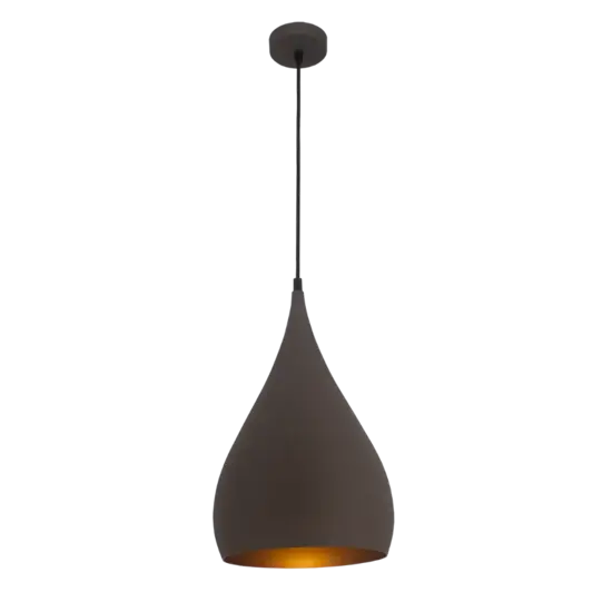 Drop pendant lamp chocolate brown 25 cm wide