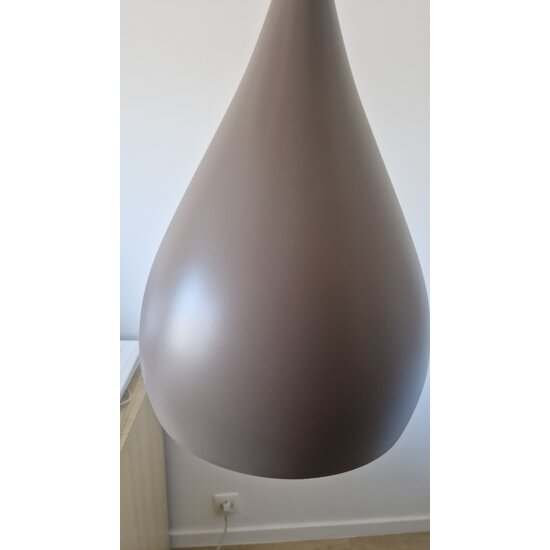 Lámpara colgante Drop marrón chocolate 25 cm de ancho