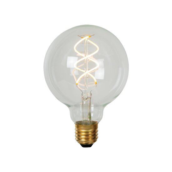 Ampoule Lucide BASSE TENSION - Ampoule à filament - Ø 9,5 cm - LED à intensité variable - E27 - 1x1 W 2700 K - Transparente