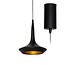 Hanglamp zwart met gouden binnenkant 160mm H 8W LED