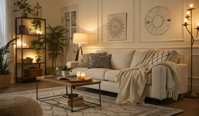 How to set up ambient lighting for a cosy evening