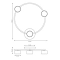 Emibig Emibig LUCIO 3 BL - Minimalist ceiling lamp for modern interiors