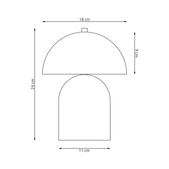 Emibig Emibig MUSH LN2 WH - Lámpara de Mesa Escandinava con Diseño Moderno