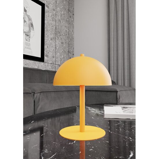 Emibig Emibig LOTUS 6 BL MUSTARD - Glamour plafondlamp met oranje lampenkap