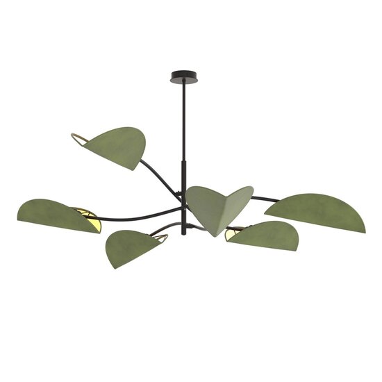 Emibig Emibig LOTUS 6 BL NATURAL - Lampe de plafond style Japandi avec 6 douilles