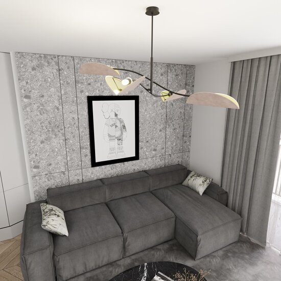 Emibig Emibig SOLIS 1L BL - Lampe Suspendue Minimaliste en Acier Émaillé