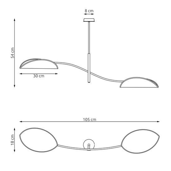 Emibig Emibig SOLIS 1S BL - Lampe Suspendue Minimaliste en Acier Émaillé