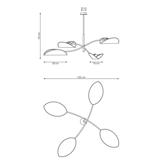 Emibig Emibig SOLIS 1S WH - Lámpara Colgante Minimalista de Acero Recubierto de Polvo