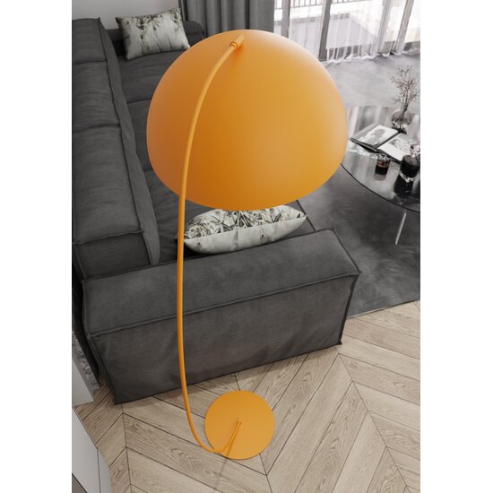 Emibig Emibig LUNARO 1L BL ORANGE - Industriële Hanglamp met Oranje Lampenkap