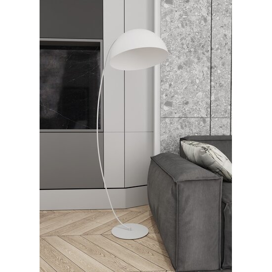 Emibig Emibig LUNARO 1S BL WHITE/BLACK - Industriële Hanglamp met Wit en Zwart Design
