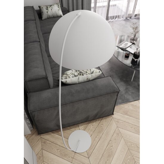 Emibig Emibig LUNARO 1S BL WHITE/BLACK - Industriële Hanglamp met Wit en Zwart Design
