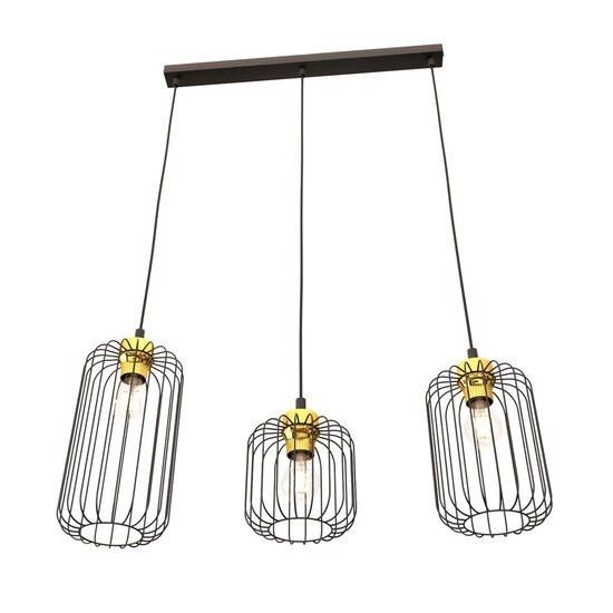 Emibig Emibig VANDER 3 BL GOLD Hanglamp - Industriële stijl voor elke ruimte