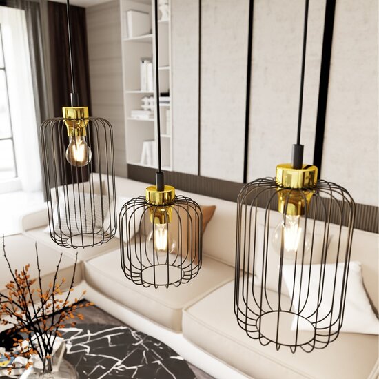 Emibig Emibig VANDER 3 BL GOLD Suspension - Style industriel pour tous les espaces