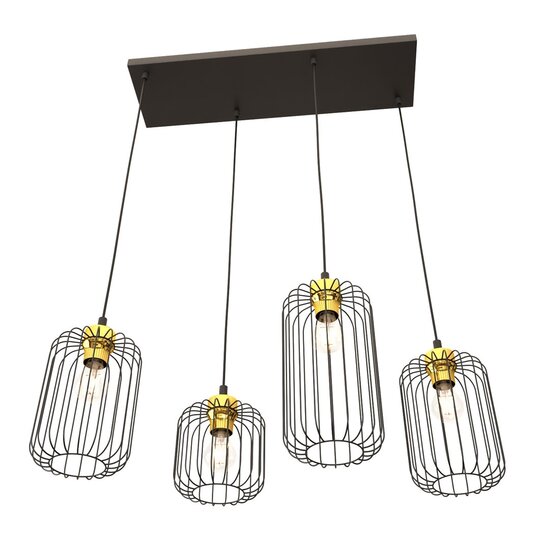 Emibig Emibig VANDER 4 BL GOLD Pendant Lamp - Stylish Industrial Lighting