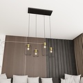 Emibig Emibig VANDER 4 BL GOLD Hanglamp - Stijlvolle Industriële Verlichting