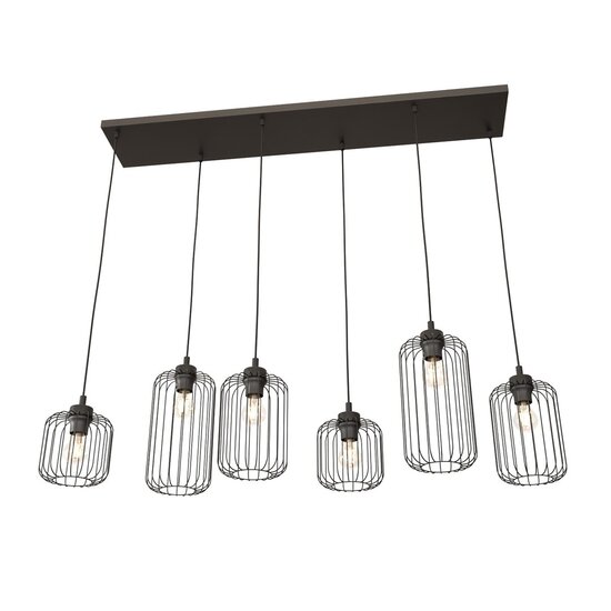 Emibig Emibig VANDER 6 BL Hanglamp - Industriële stijl voor elke ruimte