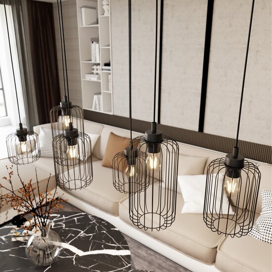 Emibig Emibig VANDER 6 BL Suspension - Style Industriel pour Tous les Espaces