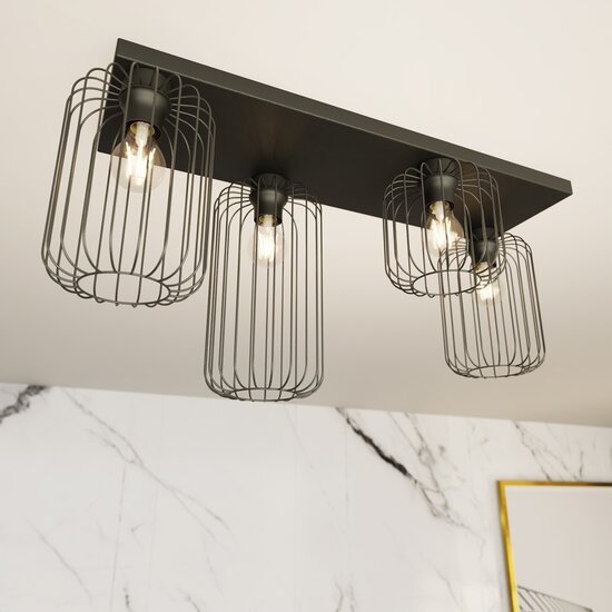 Emibig Emibig BARN 4 BL - Elegante lámpara de techo industrial para cualquier espacio