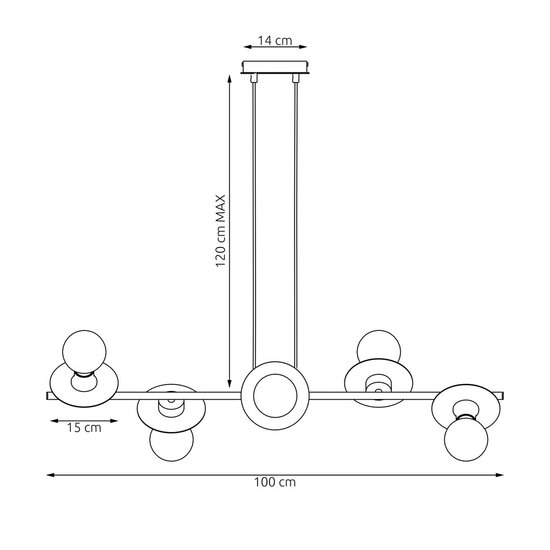 Emibig Emibig TOKEN 6 BL Suspension - Style Moderne pour Tous Espaces