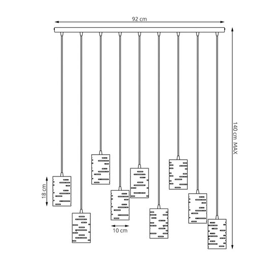 Emibig Emibig TANK 9 BL Suspension - Style Industriel pour Tous les Espaces