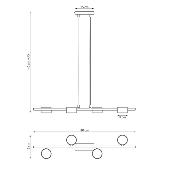 Emibig Emibig PIXO 2 BL - Stilvolle skandinavische Deckenlampe für jeden Raum