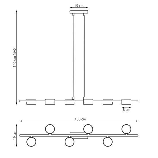 Emibig Emibig PIXO 3 BL - Stilvolle Skandinavische Deckenlampe für Jeden Raum