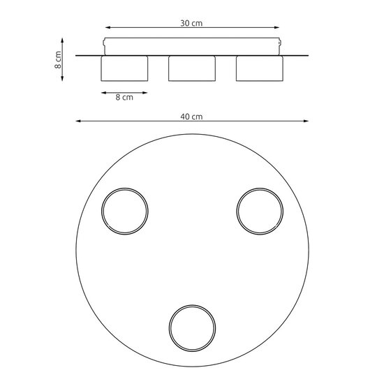 Emibig Emibig ENSO 3 BL - Stijlvolle moderne plafondlamp voor elke ruimte