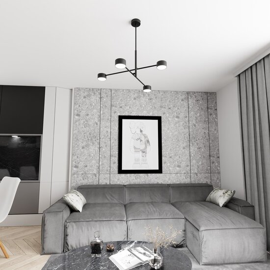 Emibig Emibig KAIRO 4 BL GRAFIT - Moderne plafondlamp voor stijlvol interieur