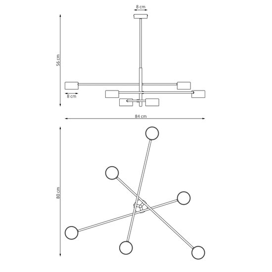 Emibig Emibig MIZU 1 BL - Stilvolle Deckenlampe für jeden Raum