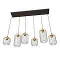 Emibig Emibig VANDER 6 BL GOLD - Lampe suspendue industrielle élégante