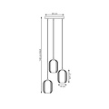 Emibig Emibig VERDI 3PREM BL GRAFITO - Lámpara colgante elegante para cualquier espacio