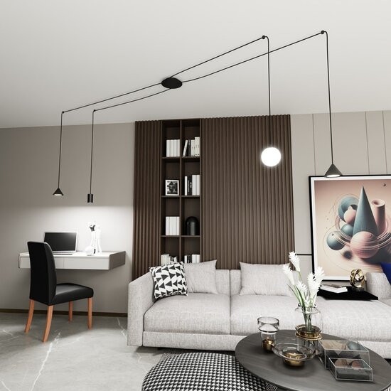 Emibig Emibig FUJI 4 BLACK - Moderne Pendelleuchte für stilvolles Ambiente