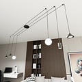 Emibig Emibig FUJI 6 BLACK - Moderne hanglamp voor elke ruimte