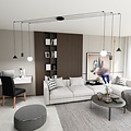 Emibig Emibig FUJI 6 BLACK - Modern pendant lamp for any space