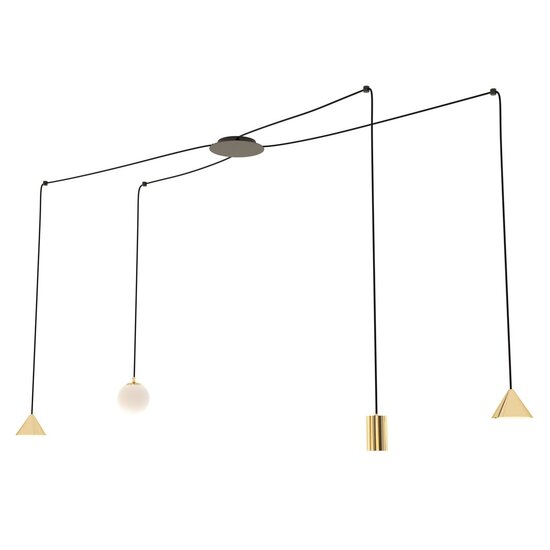 Emibig Emibig FUJI 4 GOLD - Lámpara colgante moderna para una atmósfera elegante